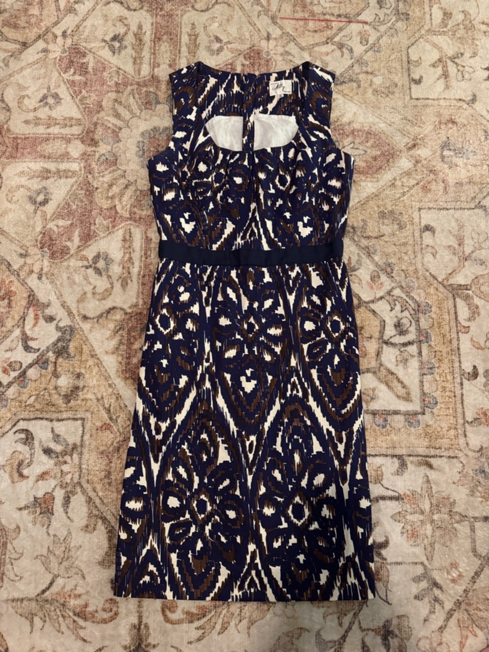 Milly of New York Sleeveless Ikat Sheath Dress